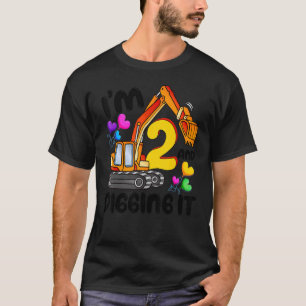 Camiseta Eu tenho 2 anos e vou cavar 2 anos, segundo aniver