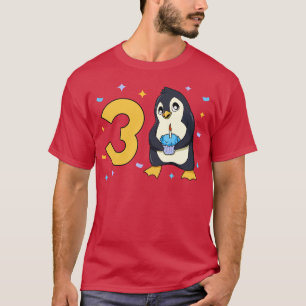 Camiseta Eu tenho 3 anos com aniversário de criança de ping