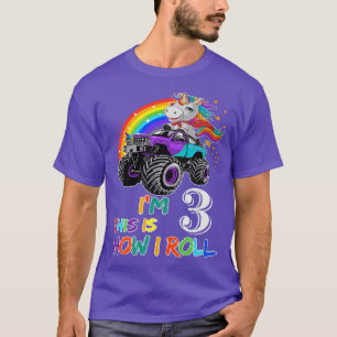 Camiseta Eu tenho 3 anos, é assim que eu faço o 3º aniversá