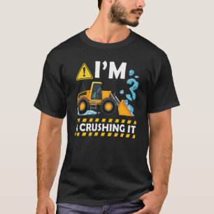 Camiseta Eu tenho 3 anos e escavo-lo, Escavador de Construç