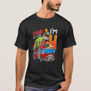 Camiseta Eu tenho 4 anos de som O alarme 4.º caminhão de an