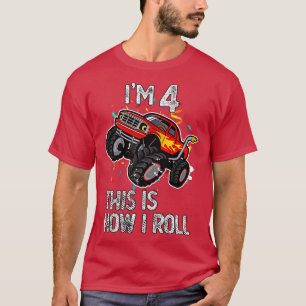 Camiseta Eu tenho 4 anos, é assim que eu faço o quarto aniv