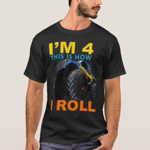 Camiseta Eu tenho 4 anos, é assim que eu monstro crianças d