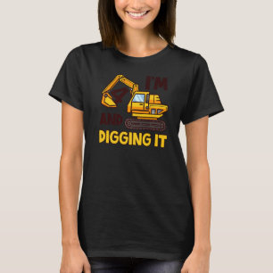 Camiseta Eu tenho 4 anos e escavo-lo 4 anos, 4º aniversário