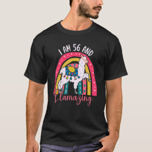 Camiseta Eu Tenho 56 Anos E Llaming Alpaca Llama 56º