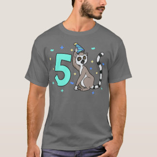 Camiseta Eu tenho 5 anos com aniversário de criança de limã