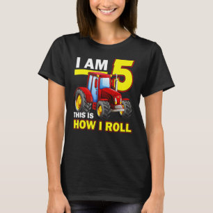 Camiseta Eu tenho 5 anos, é assim que eu faço o aniversário