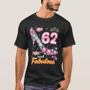 Camiseta Eu tenho 62 anos e feliz 62º aniversário