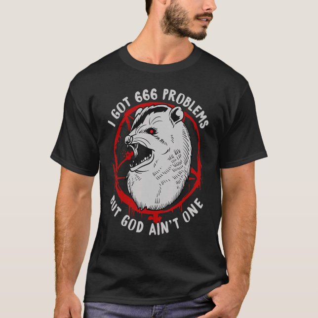 Camiseta Eu Tenho 66 Problemas Mas Deus É Um (Frente)