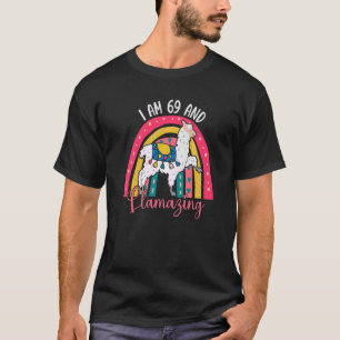 Camiseta Eu Tenho 69 Anos E Llaming Alpaca Llama 69º