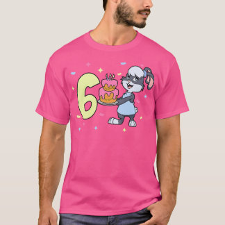 Camiseta Eu tenho 6 anos com aniversário de menininha 6 ano