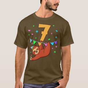 Camiseta Eu tenho 7 anos com aniversário de criança de preg