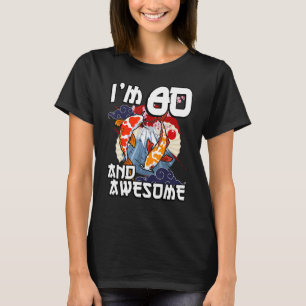 Camiseta Eu tenho 80 anos e o incrível aniversário da Carpa
