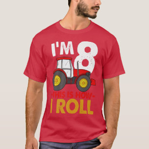 Camiseta Eu tenho 8 anos, é assim que eu faço o aniversário