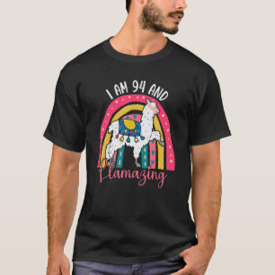 Camiseta Eu Tenho 94 Anos De Idade E Llaming Alpaca Llama 9