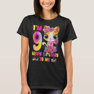 Camiseta Eu tenho 9 anos, 9 anos, meninas de aniversário, a