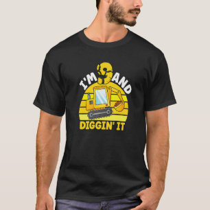 Camiseta Eu tenho 9 anos e escavando o 9º aniversário do Ex