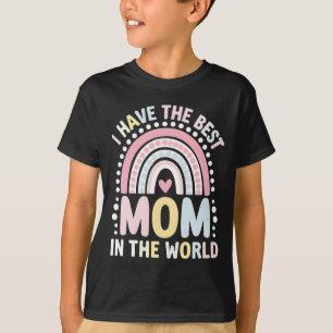 Camiseta Eu Tenho A Melhor Mãe Do Mundo Boho Arco-Íris