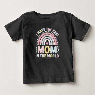 Camiseta Eu Tenho A Melhor Mãe Do Mundo Boho Arco-Íris