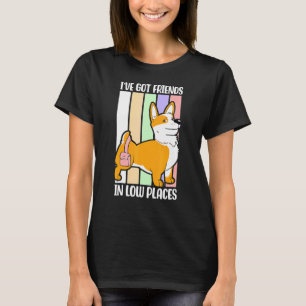 Camiseta Eu Tenho Amigos Em Lugares Baixos Pembroke Galês