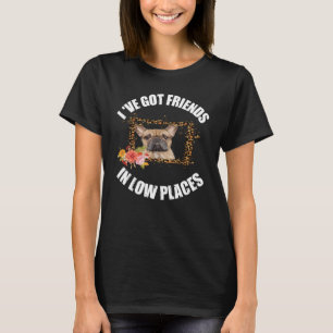 Camiseta Eu tenho amigos em lugares baixos, roupa de cachor