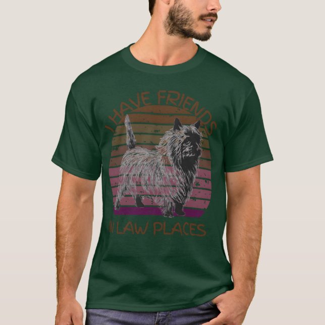 Camiseta Eu tenho amigos em lugares de direito. (Frente)