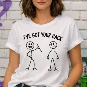 Camiseta Eu Tenho as Suas Costas Trocadilho Visual