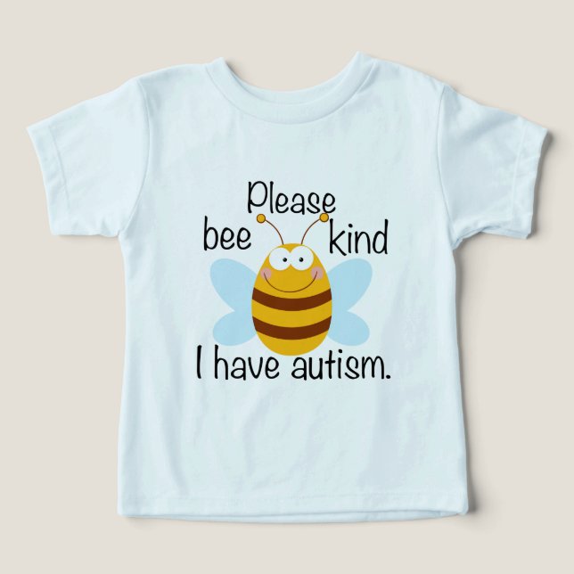Camiseta Eu Tenho Autismo Cute Bee Pun (Design frontal)