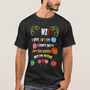 Camiseta Eu Tenho Autismo Halloween Autismo Meninas Autista