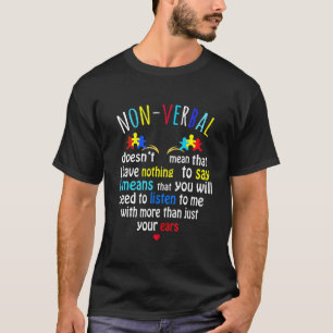 Camiseta Eu Tenho Autismo Não Verbal Dia dos Namorados Puzz