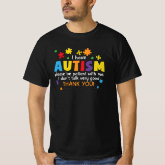 Camiseta Eu Tenho Autismo Por Favor Seja Paciente Comigo