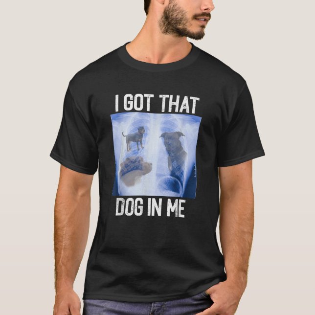 Camiseta Eu Tenho Cachorro em Mim Raio-X daquele Meme Piada (Frente)