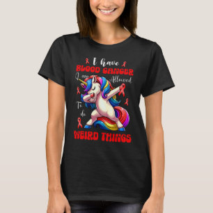 Camiseta Eu Tenho Cancer De Sangue Dabbing Unicorn Warrior