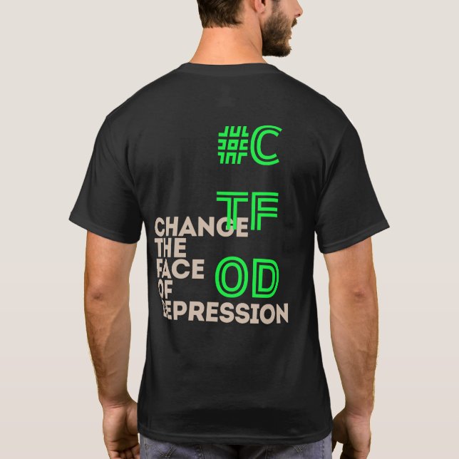 Camiseta Eu tenho depressão. (Verso)
