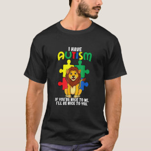 Camiseta Eu Tenho Dia de Conscientização do Leão da Peça do