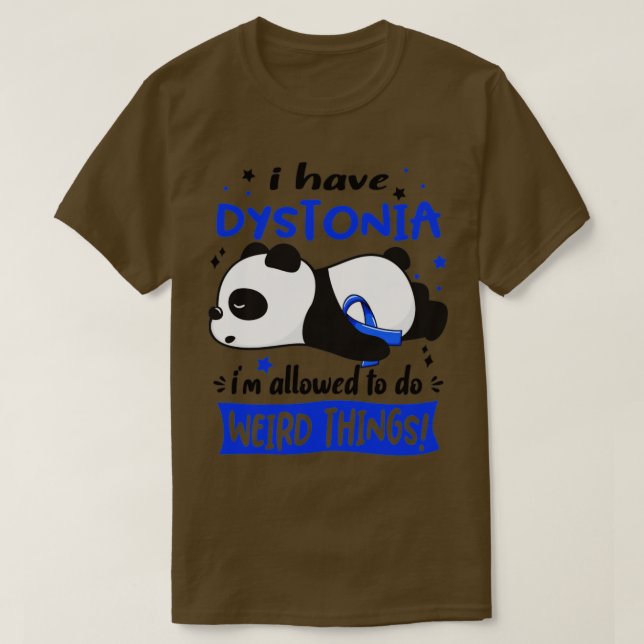 Camiseta Eu Tenho Distonia Eu Sou Autorizado A Fazer Coisas (Frente do Design)