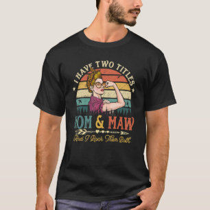 Camiseta Eu Tenho Dois Títulos Mãe E Mulher Leopardo Vintag