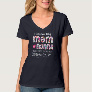 Camiseta Eu Tenho Dois Títulos Mãe E Nonna Floral