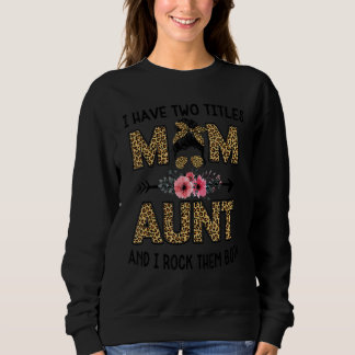Camiseta Eu Tenho Dois Títulos Mãe E Tia Leopard Para Mulhe