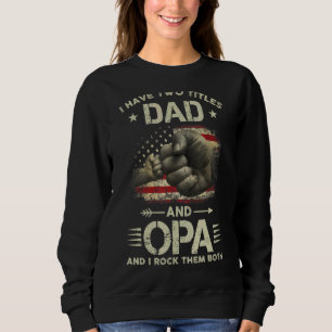 Camiseta Eu Tenho Dois Títulos Pai E Opa Men American Flag 