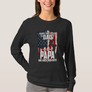 Camiseta Eu Tenho Dois Títulos Pai E Papá Men American Flag