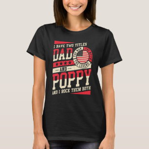Camiseta Eu Tenho Dois Títulos Pai E Poppy Men Vintage Deco
