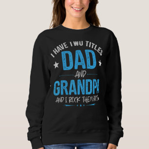 Camiseta Eu Tenho Dois Títulos Pai E Vovô Homens Retro Deco