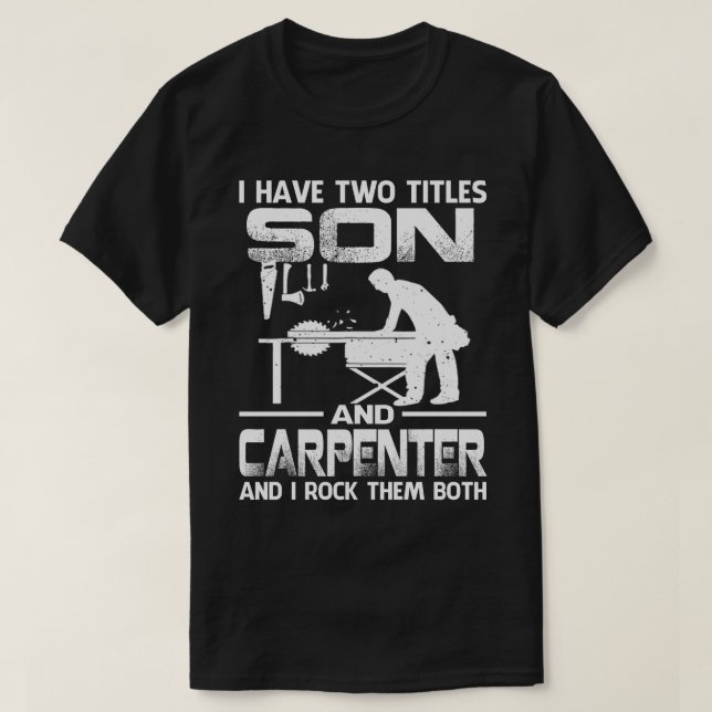 Camiseta Eu Tenho Dois Títulos SON E Carpenter E Eu Rodo (Frente do Design)