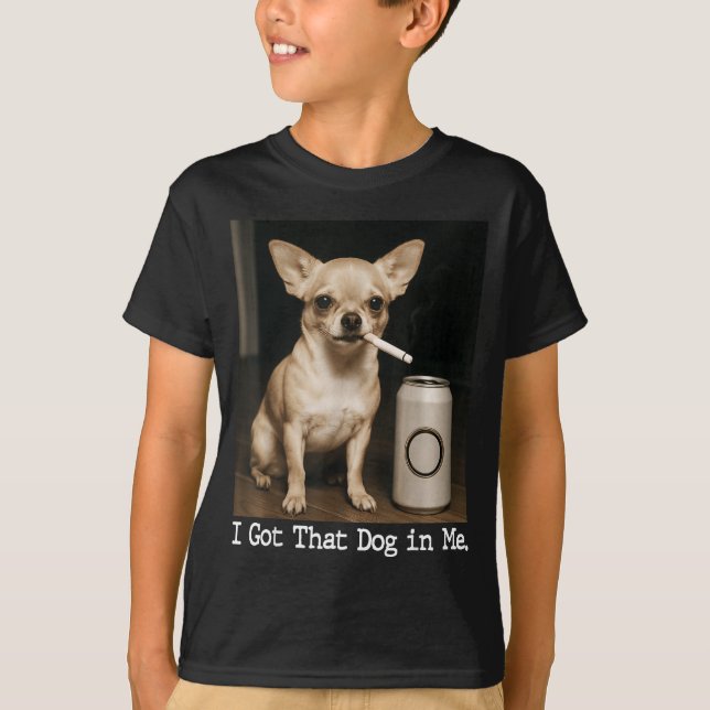 Camiseta Eu Tenho Esse Cachorro Em Mim Cachorro Engraçado C (Frente)