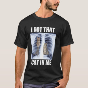 Camiseta Eu Tenho esse Gato em Mim Meme de Raio-X