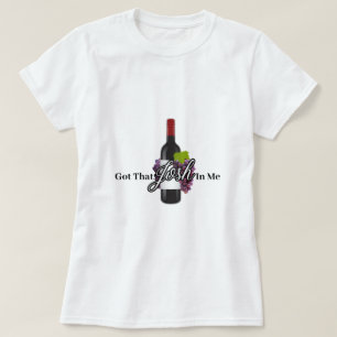 Camiseta Eu Tenho Esse Josh Em Mim Vinho