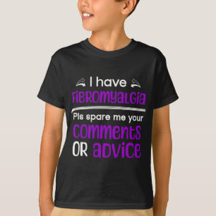 Camiseta Eu Tenho Fibromialgia Me Poupa Seus Comentários Aw