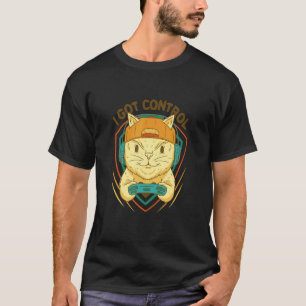 Camiseta Eu Tenho Gato Mestre De Jogo De Controle Para Vide