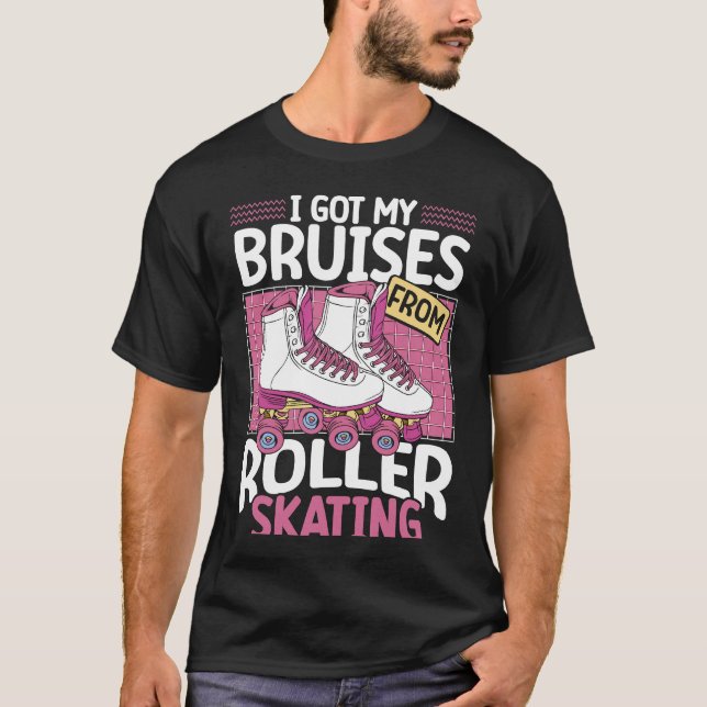 Camiseta Eu Tenho Meus Machucados Do Patins De Roda Impress (Frente)